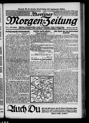 Berliner Morgen-Zeitung vom 03.04.1918