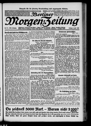 Berliner Morgen-Zeitung vom 05.04.1918