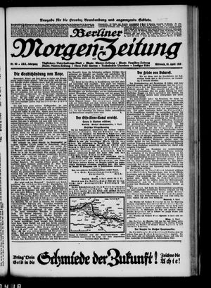 Berliner Morgen-Zeitung vom 10.04.1918