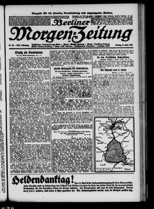 Berliner Morgen-Zeitung vom 12.04.1918
