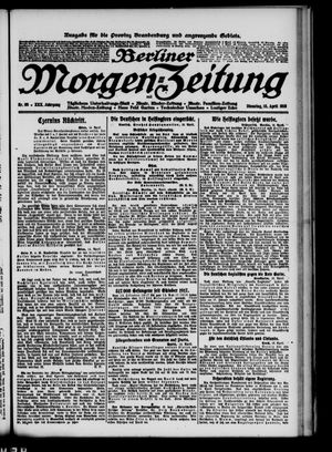 Berliner Morgen-Zeitung vom 16.04.1918