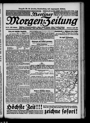 Berliner Morgenzeitung vom 17.04.1918