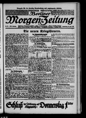 Berliner Morgen-Zeitung vom 18.04.1918