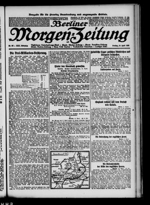 Berliner Morgenzeitung vom 19.04.1918