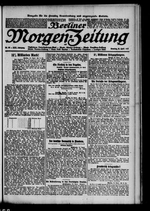 Berliner Morgen-Zeitung on Apr 21, 1918