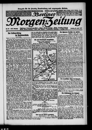 Berliner Morgen-Zeitung vom 28.04.1918