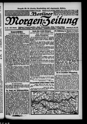 Berliner Morgen-Zeitung vom 30.05.1918