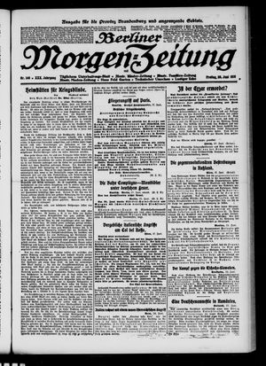 Berliner Morgen-Zeitung vom 28.06.1918