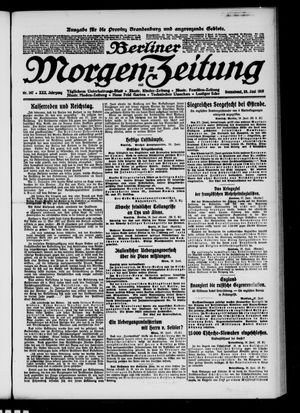 Berliner Morgen-Zeitung vom 29.06.1918