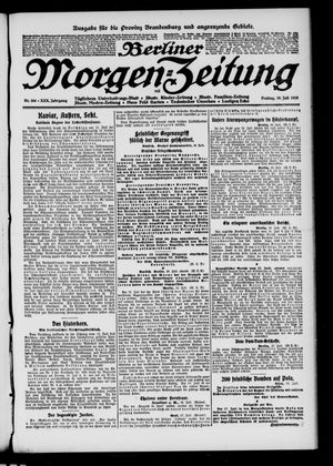 Berliner Morgen-Zeitung vom 19.07.1918