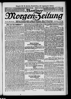 Berliner Morgen-Zeitung vom 25.07.1918