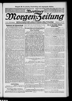 Berliner Morgen-Zeitung vom 30.07.1918
