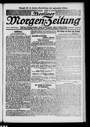 Berliner Morgen-Zeitung vom 01.08.1918