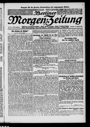 Berliner Morgen-Zeitung vom 11.08.1918