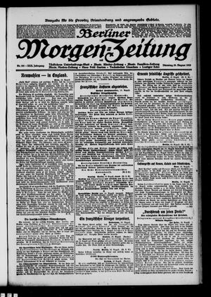 Berliner Morgen-Zeitung vom 20.08.1918