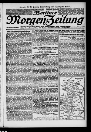 Berliner Morgen-Zeitung vom 29.08.1918