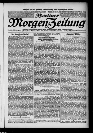 Berliner Morgen-Zeitung vom 03.09.1918