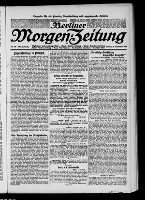 Berliner Morgen-Zeitung vom 08.09.1918