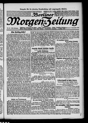 Berliner Morgen-Zeitung vom 11.09.1918
