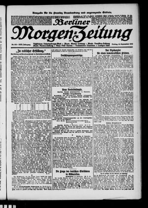 Berliner Morgen-Zeitung vom 13.09.1918