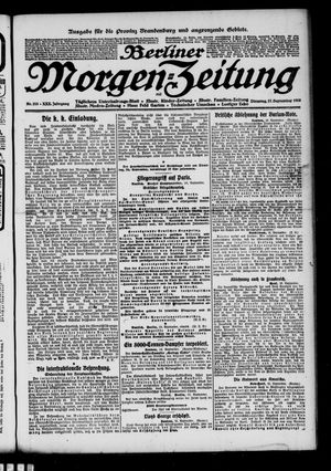 Berliner Morgen-Zeitung vom 17.09.1918