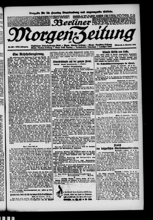 Berliner Morgen-Zeitung vom 02.10.1918
