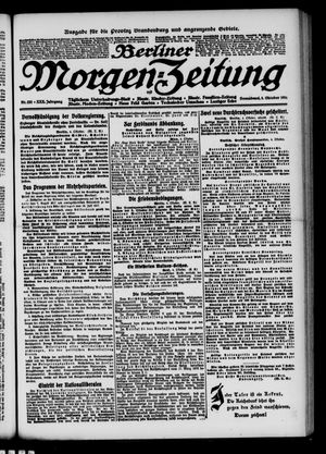 Berliner Morgen-Zeitung vom 05.10.1918