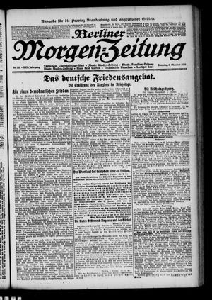 Berliner Morgen-Zeitung vom 06.10.1918