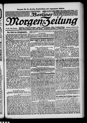 Berliner Morgen-Zeitung vom 15.10.1918