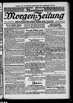 Berliner Morgen-Zeitung vom 18.10.1918