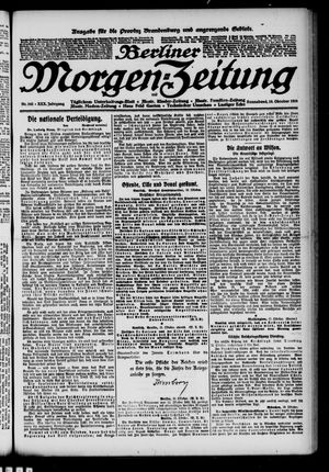 Berliner Morgen-Zeitung vom 19.10.1918