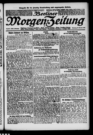 Berliner Morgen-Zeitung vom 29.10.1918