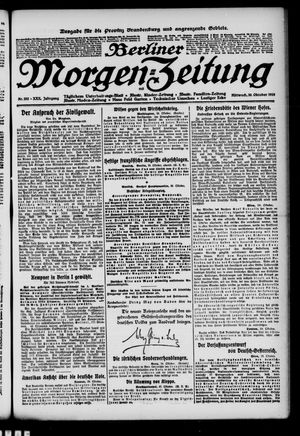 Berliner Morgen-Zeitung vom 30.10.1918
