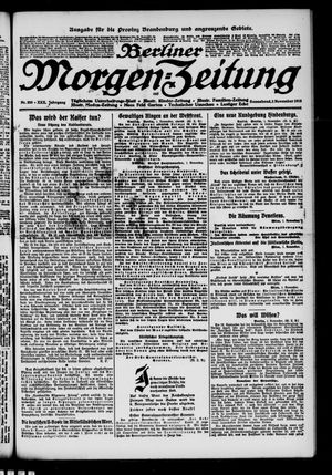 Berliner Morgen-Zeitung vom 02.11.1918