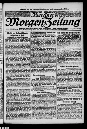 Berliner Morgen-Zeitung vom 07.11.1918