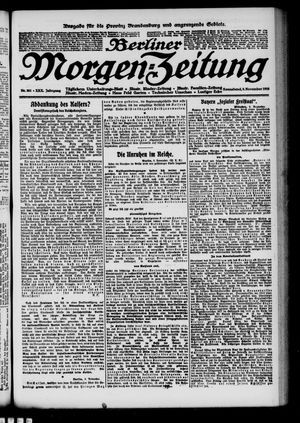 Berliner Morgen-Zeitung vom 09.11.1918