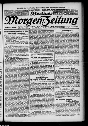 Berliner Morgen-Zeitung vom 17.11.1918