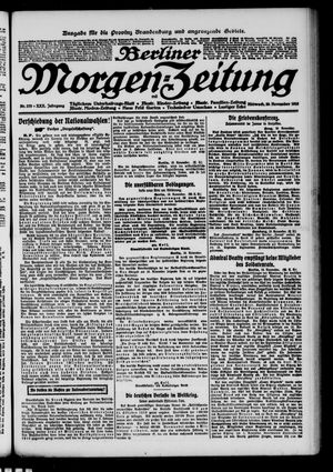 Berliner Morgen-Zeitung vom 20.11.1918