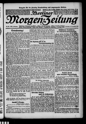 Berliner Morgen-Zeitung vom 24.11.1918