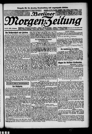 Berliner Morgen-Zeitung vom 27.11.1918