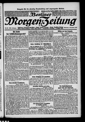 Berliner Morgen-Zeitung vom 04.12.1918