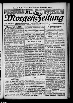 Berliner Morgen-Zeitung vom 15.12.1918