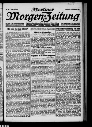Berliner Morgen-Zeitung vom 18.12.1918