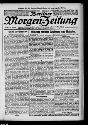 Berliner Morgen-Zeitung vom 25.12.1918