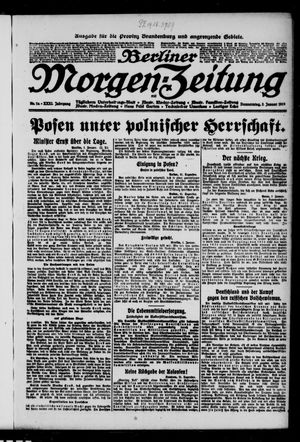Berliner Morgenzeitung vom 02.01.1919