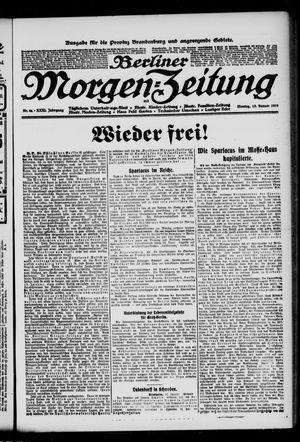 Berliner Morgenzeitung vom 13.01.1919