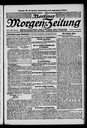 Berliner Morgen-Zeitung vom 17.01.1919