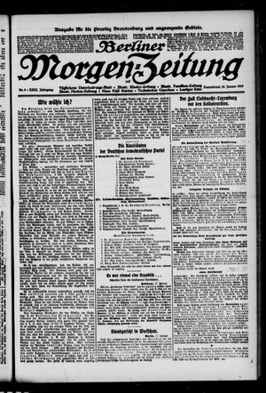 Berliner Morgenzeitung vom 18.01.1919