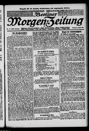 Berliner Morgen-Zeitung on Jan 24, 1919