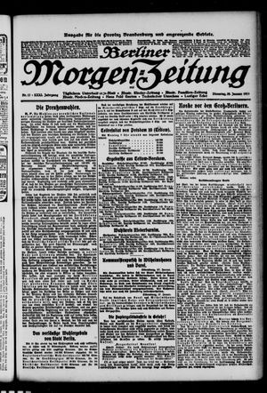 Berliner Morgenzeitung vom 28.01.1919